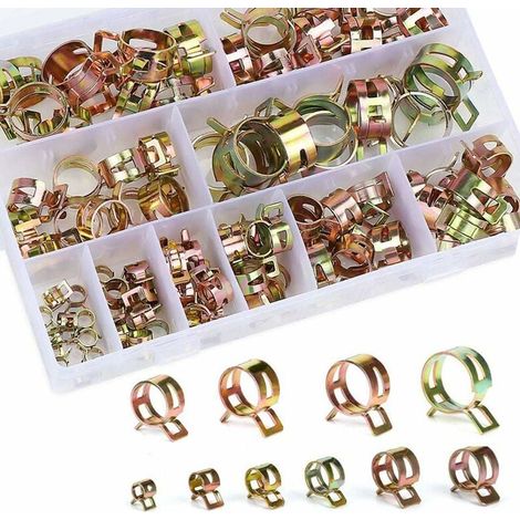 Clip Ressort Collier Serrage Durite Essence 100 pcs 6-22mm