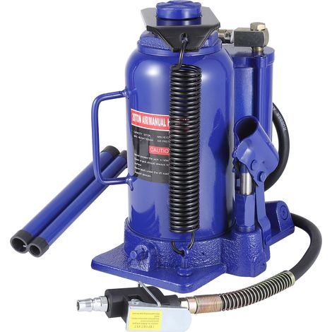 Cric Industriel 20T/44000 LBS, Vérin Pneumatique & Hydraulique avec Pompe Manuelle, VERIN Pompe Hydraulique pour Atelier Auto