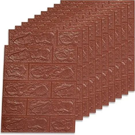 Irovami Ensemble de 10 stickers muraux 3D pour la protection contre les chocs, avec un design texturé en relief, protections anti-impact pour la chambre d'enfant et la décoration intérieure