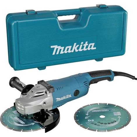 Makita – Meuleuse d'angle GA9020RFK3 230 mm 2200 W – Moteur puissant pour béton armé – Protection de redémarrage – Longueur de câble 2.5 m (1/10)