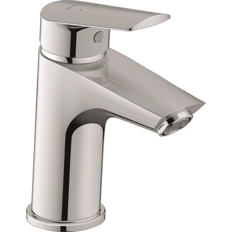 Mitigeur monocommande de lavabo, Robinet lavabo, Taille S (hauteur de sortie 91 mm), lavabo salle de bain, Robinet salle bain, Robinet à économie d'eau (MinusFlow), robinetterie, chromé (1/5)