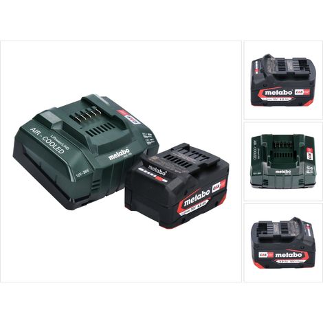 Metabo Basis Set 1x Li-Power Akkupack 18 V 4,0 Ah CAS Li-Ion Akku ( 625027000 ) + ASC 145 Schnell Ladegerät ( ‭627378000‬ )