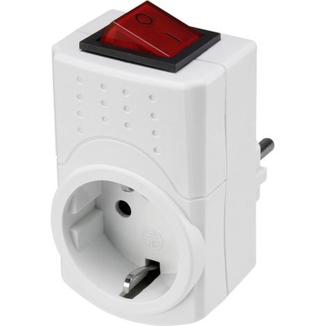Sygonix SY-5045292 Schaltbare Zwischensteckdose 2polig Weiß