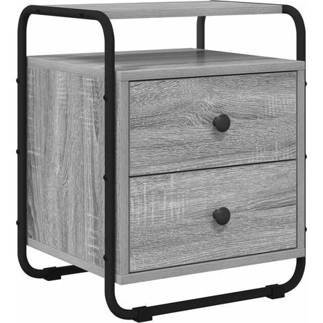 Bedside Cabinet Grey Sonoma 40 x 36.5 x 50 cm Engineered Wood vidaXL (1/5)