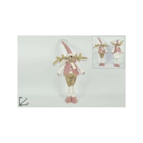 RENNA 60CM CON ABITO ROSA ASSORTITO