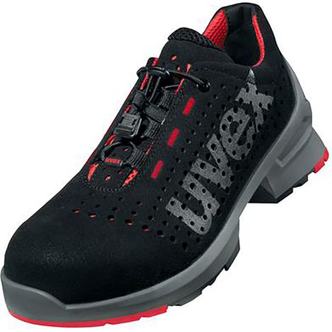 uvex Halbschuhe 1 S1 85469 schwarz rot Weite 12 Gr. 39