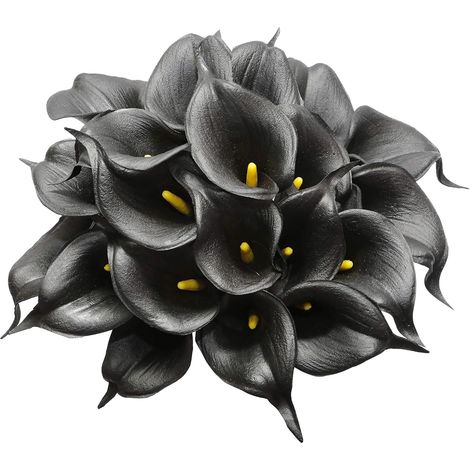 Fleur Artificielle Calla Lily - 12,9 Pouces - Tige Flexible Avec Fil Métallique - Latex Haute Qualité - Décoration Mariage Maison Événement - 20 Pièces (1/5)