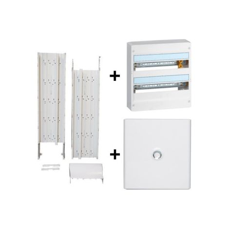 Legrand - Drivia - Kit GTL 18M + Tableau 2 Rangu00e9es de 18 Modules + Porte blanche - Ru00e9f. : 030067+401222+401232 (1/5)