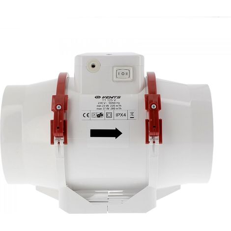 Extracteur TT 125 - 2 vitesses 220 et 280m3/h - VENTS