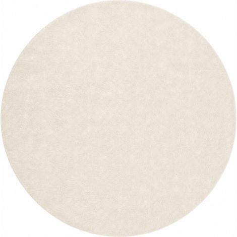 SIBERIE - Tapis imitation fourrure extra-doux beige 120x120 (1/5)