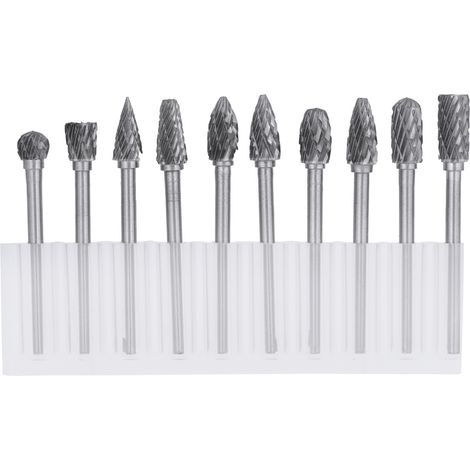 Ortviai Fraise rotative en carbure de tungstène 6 mm × 3 mm – 10 pièces, pour outils rotatifs (1/5)
