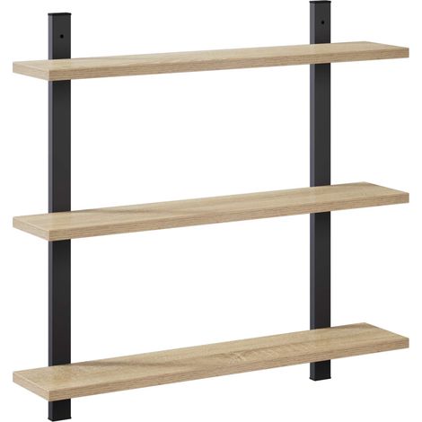 Wandregal Sonoma-Eiche 60,5 x 13,5 x 58,5 cm Holzwerkstoff vidaXL (1/5)
