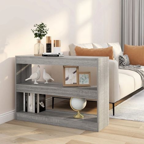 vidaXL Libreria/Divisorio Grigio Sonoma 100x30x72 cm
