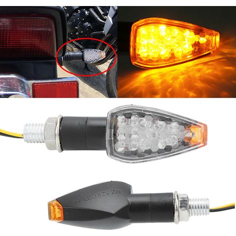 2pcs Clignotants Moto 14LED Lampe de Direction Accessoire pour Yamaha Lentille Transparente (1/5)