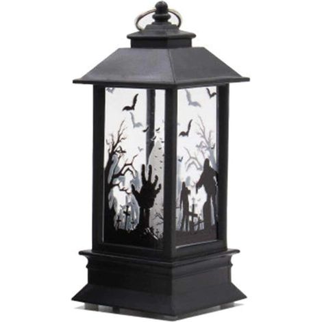 Lanterne Halloween - Lanterne LED à Suspension pour Intérieur Extérieur - Décoration Fête Maison Jardin Bar - Lot de 6 (1/5)