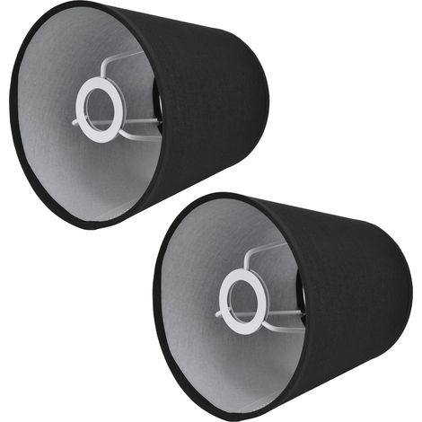 Lampenschirme aus Stoff im europäischen Stil für Tisch- und Deckenleuchten E14, schwarz PX15 (1/5)