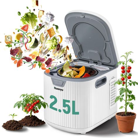 Composteur électrique pour Cuisine 2,5 L Composteur électrique pour Cuisine Recycleur Alimentaire d'intérieur sans Odeur avec Fonction de Nettoyage Automatique Faible Niveau sonore (1/5)