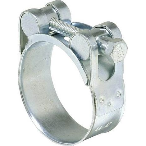 Collier tuyau, acier zingué, Largeur 20 mm, Tourillon simple serrage 32-35 mm