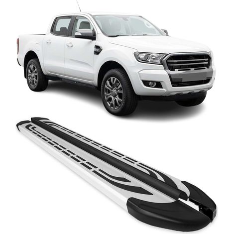 OMAC Trittbretter für Ford Ranger Double Cab 2012-2022 Alu Grau (1/5)