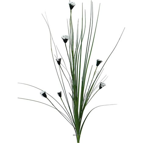 Herbe artificielle en piquet H85 cm crème-vert (1/3)