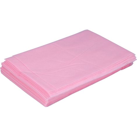 10 Pièces 180x80 cm Protections jetables imperméables pour table de massage rose (1/2)