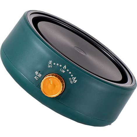 Cuisinière électrique multifonctionnelle mini, anti-surchauffe, chauffe rapide, idéale pour le bureau et la maison (prise CN 220 V), style rétro vert. (1/5)