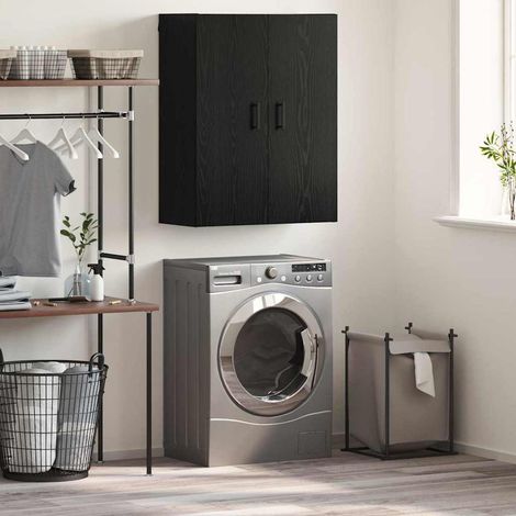Wall Mounted Cabinet Black oak 69.5 x 34 x 90 cm vidaXL (1/5)