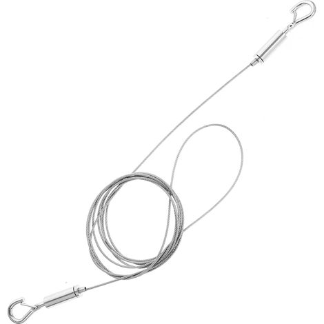 Fil de suspension mural robuste en acier inoxydable pour cadres, (1/5)