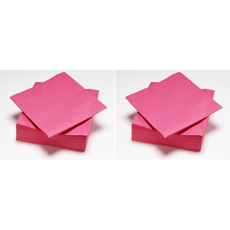 Papierservietten – 50 Stück – Zellulosefüllung – 2-lagig – FSC-zertifiziert – Fuchsiarosa – 33 x 33 cm (1/3)