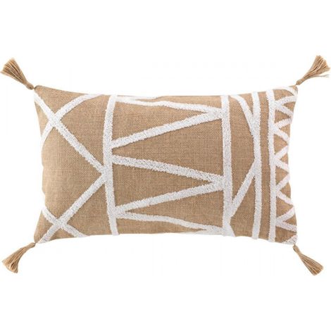 Coussin décoratif en jute et coton ASMARA, 30 x 50 cm (1/5)