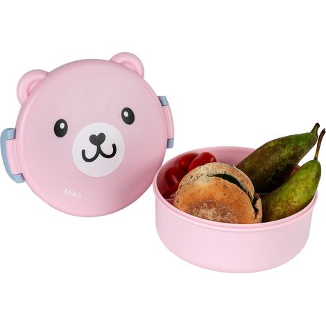 Boîte à lunch compartimentée pour enfants Backup Teddy Bear rose 950 ml (1/3)