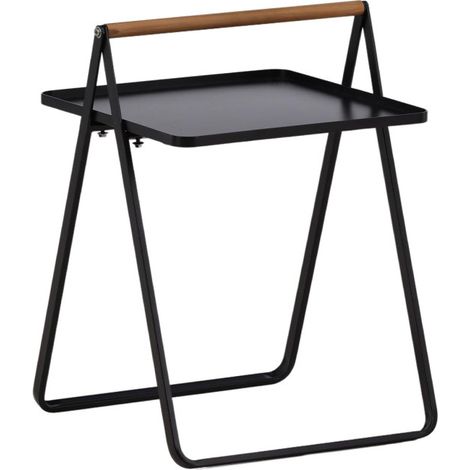 Table d'Appoint de Jardin "Clarin" 59cm Noir (1/5)