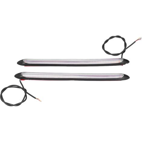 2 Feux De Jour LED Dynamique Clignotant 2 Couleurs 27,5cm Universel Auto (1/5)