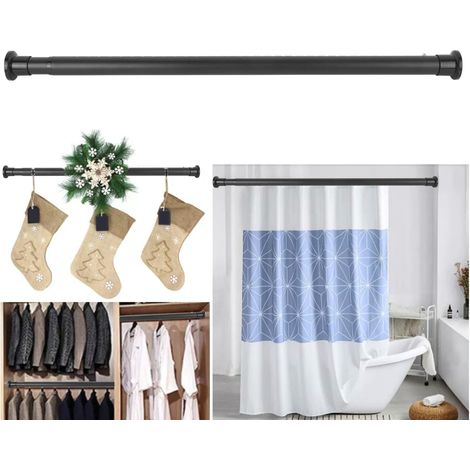 Tringle à rideaux sans perçage, barre de séchage du linge, tringle à rideau de douche (1/5)