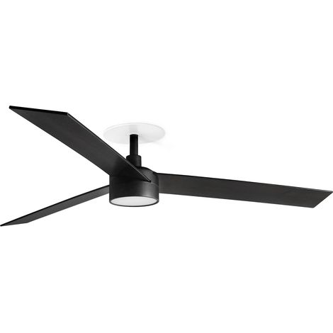 RUDDER RECESSED 3 L Ventilateur noir/noyer 20W SWT