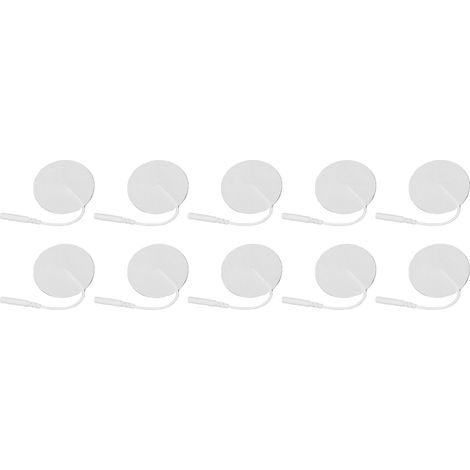 10pcs 5cm Diamètre Électrodes TENS Patchs Réutilisables de Remplacement Coussinets Conducteurs pour Appareil Tens (1/5)