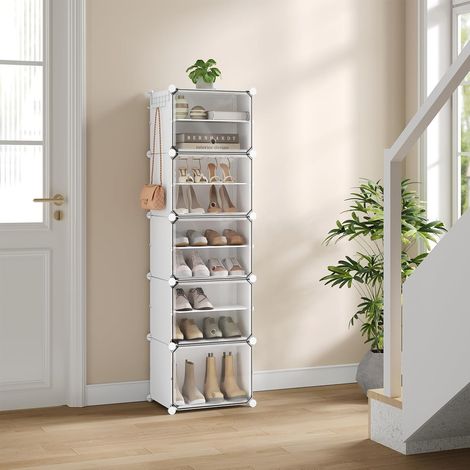 WOLTU Scarpiera 2x5 Scomparti Scarpe 20 Paia Salvaspazio Bianco (1/5)