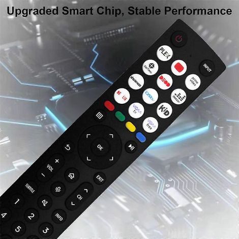 Ersatzfernbedienung ERF2I36H für Hisense Smart TV 50A53FUV 55A51HUV 65A51HUVHU (ohne Sprachfunktion, schwarz) (1/4)