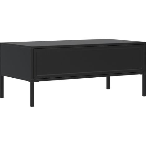 Selsey Velveto – Couchtisch mit Schublade - schwarz - 100x50 cm