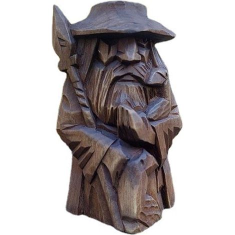 Ornements D'Artisanat d'art de Statue de Viking de Résine, Artisanat de Décor de Jardin pour la Décoration Extérieure de Jardin (Audding - Arme d'épaule) (1/5)