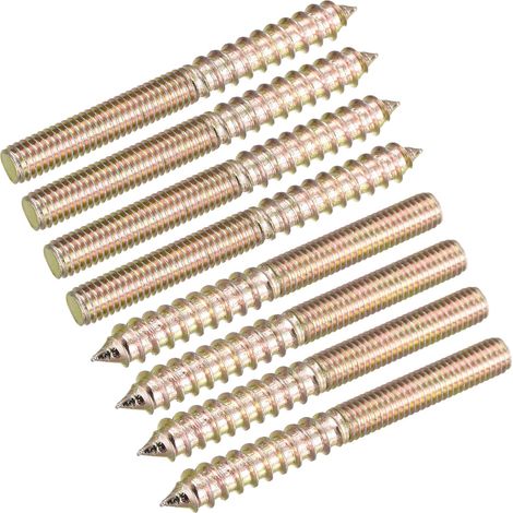 M6x60mm Vis Double Filetage Boulon 8pcs Double Extrémité Cheville pour Bois Meuble (1/5)