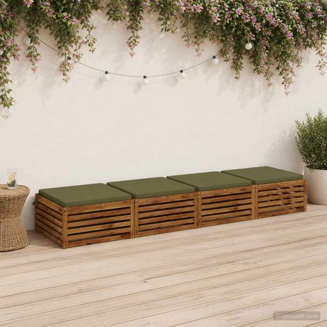vidaXL 4-Piece Seat Cushions SOEST 4 pcs 100% Polyester Olive Green (1/5)