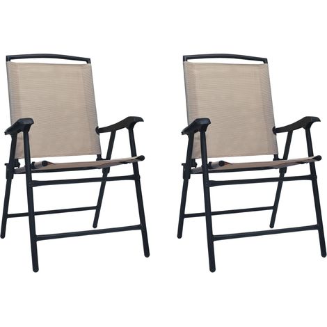 Klappbare Gartenstühle 2 Stk. Textilene Taupe