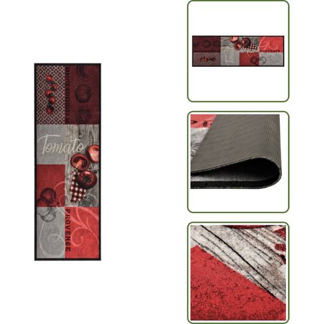 Tapis de sol de cuisine lavable Tomate 60x180 cm - Tapis De Sol - Tapis De Cuisine - Paillasson - Tapis Entrée - Tapis Absorbant