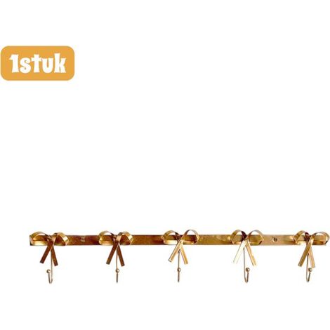 Ganci appendiabiti, arco in ferro battuto, gancio da parete, design vintage, gancio decorativo, spazio per riporre cappotti, cappelli e chiavi, accessorio da parete, oro (1/5)