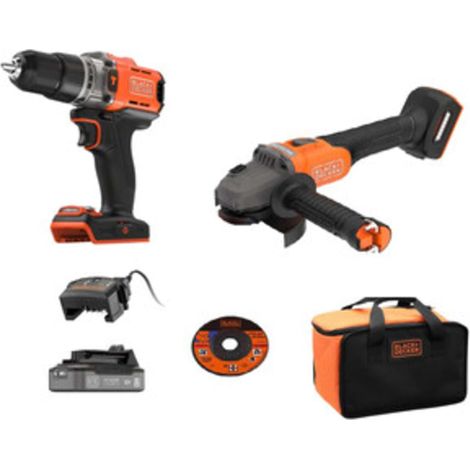 B+D KIT TRAPANO C/PERC + SMERIGLIATRICE 18V + ACC - 1 pezzo
