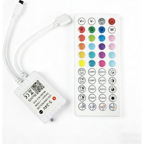 44 Touches Telecommande LED, DC5V-24V 4 Broches RGB Contrôleur