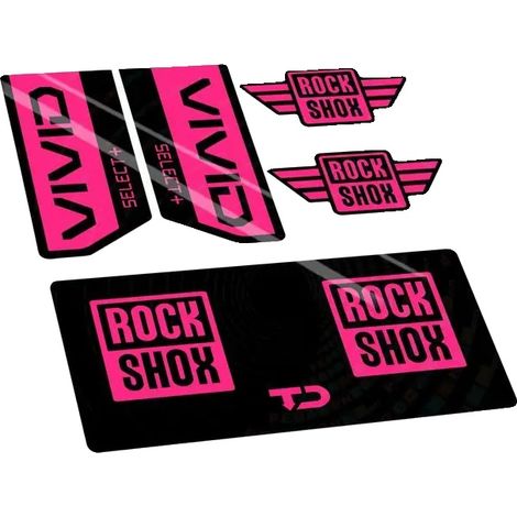 Pegatinas de vinilo resistente, diseños personalizables, color rosa neón. (1/2)