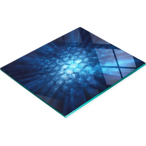 Dekoratives Küchenschneidebrett aus Glas mit Kristallgrafiken, 60 x 52 cm (1/5)