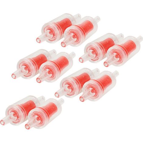 10 PCS Aquarium Pompe à Air Clapets Anti-retour Rouge en Plastique Transparent Unidirectionnel Anti-retour Clapet Anti-retour pour Aquarium